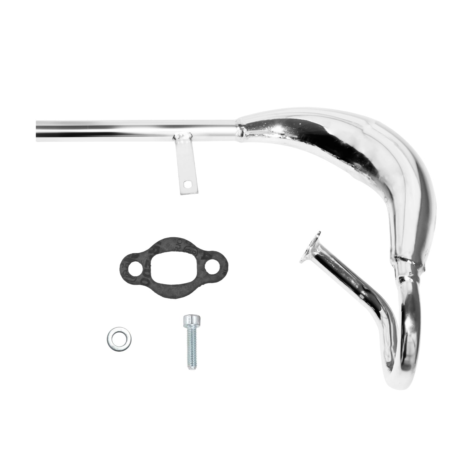 2 Stroke 50-100cc Chrome Exhaust Muffler Pipe for Motorized Bicycle