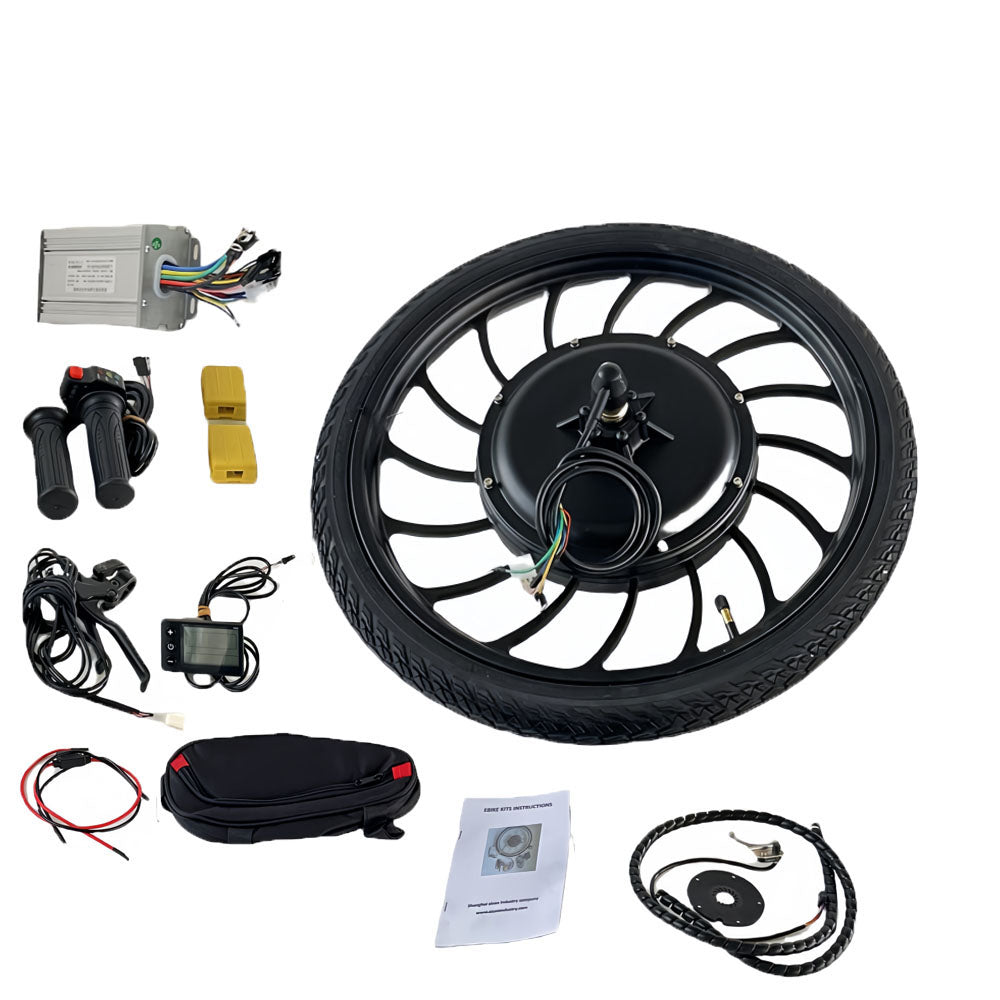 48V 1500W 20" Ebike Rear Hub Motor Conversion Kit Display Throttle