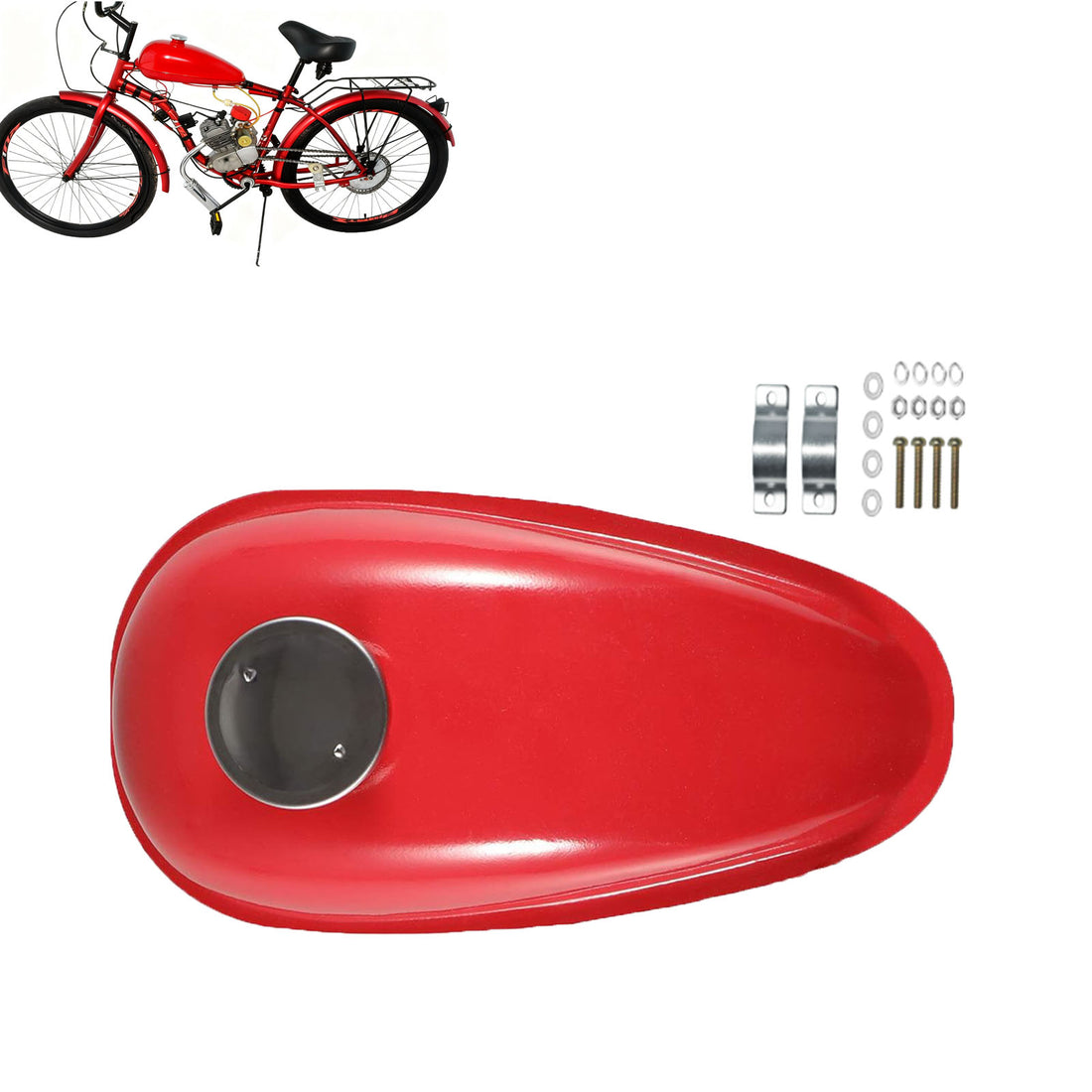 4L 1.06Gal Gas Fuel Tank 49-100cc for Motorized Bicycle Motorcycle
