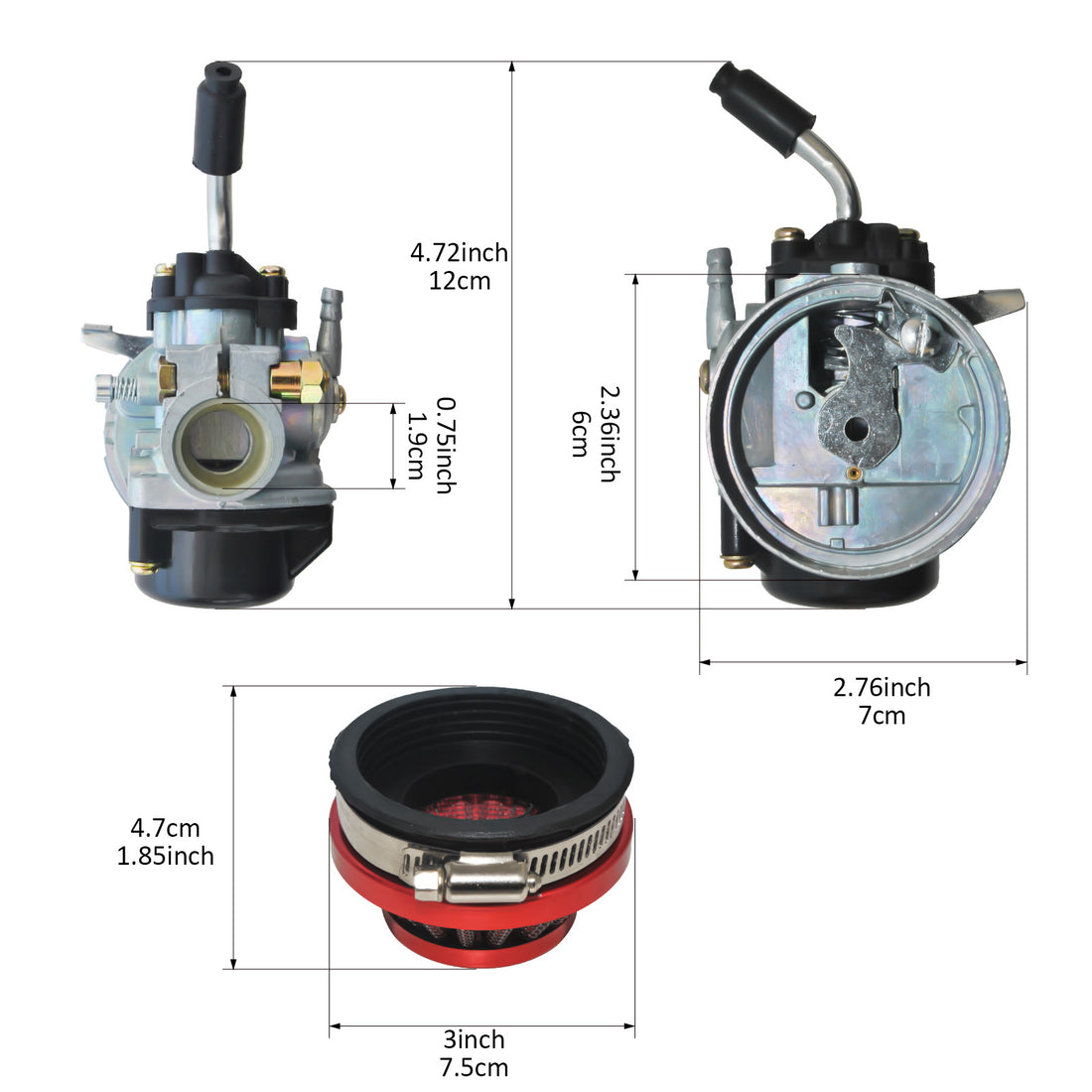 49-80cc 2-Stroke Carburetor Air Filter Kit