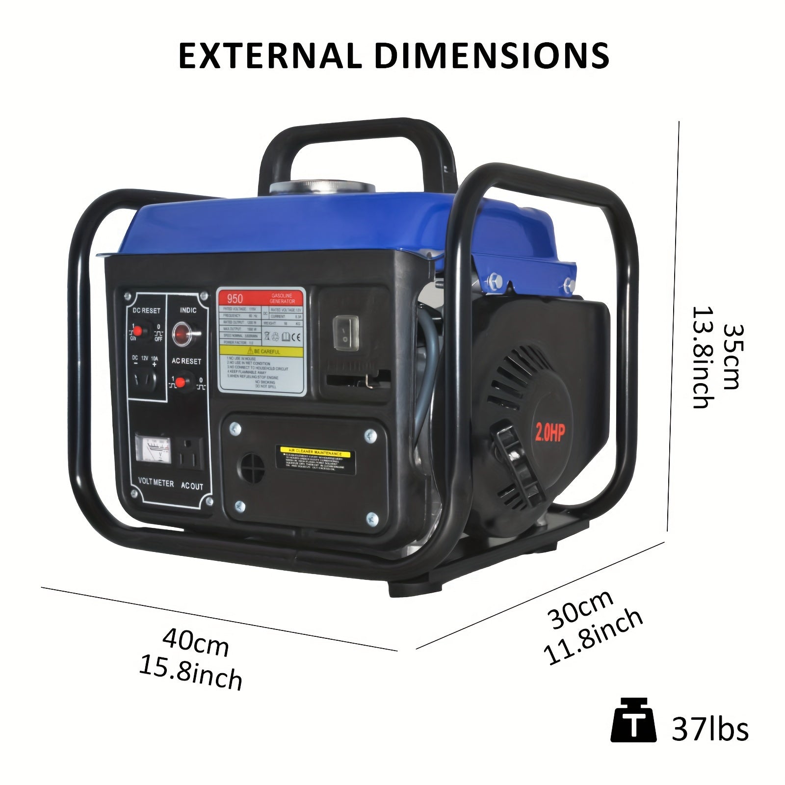 1200W EPA Portable Gas Generator for Home & Camping